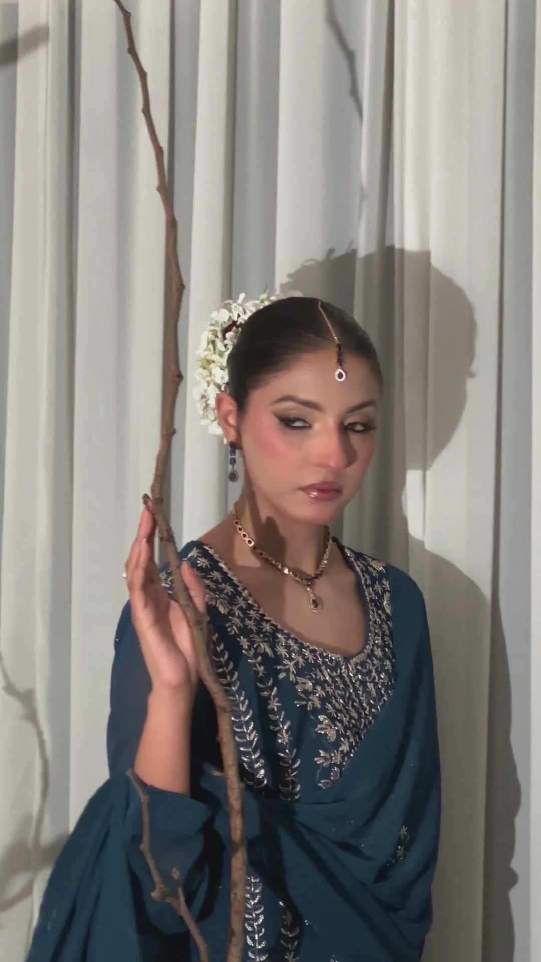 Blue Sharara Suit 3PC – Bridal & Wedding Wear Sharara Dress Pakistan | Party Wear for Women